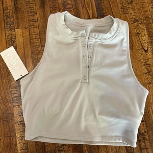 P’tula Henley Crop - Color Sand - Size Medium
